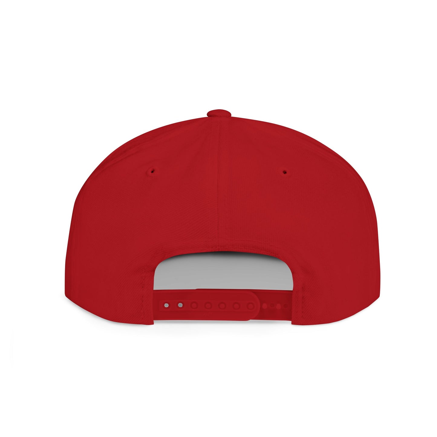 Embroidery Flat Bill Snapback Hat Black Font