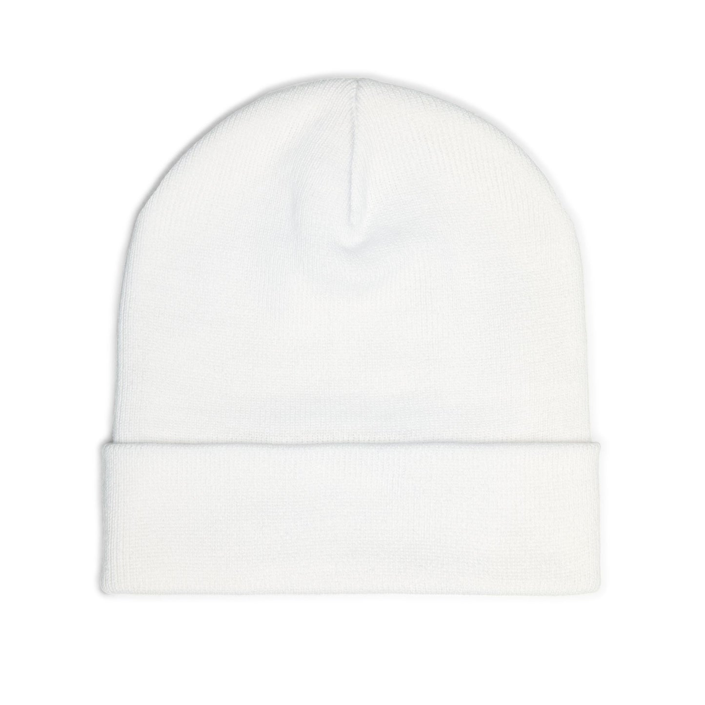 Black Embroidered Knit Beanie