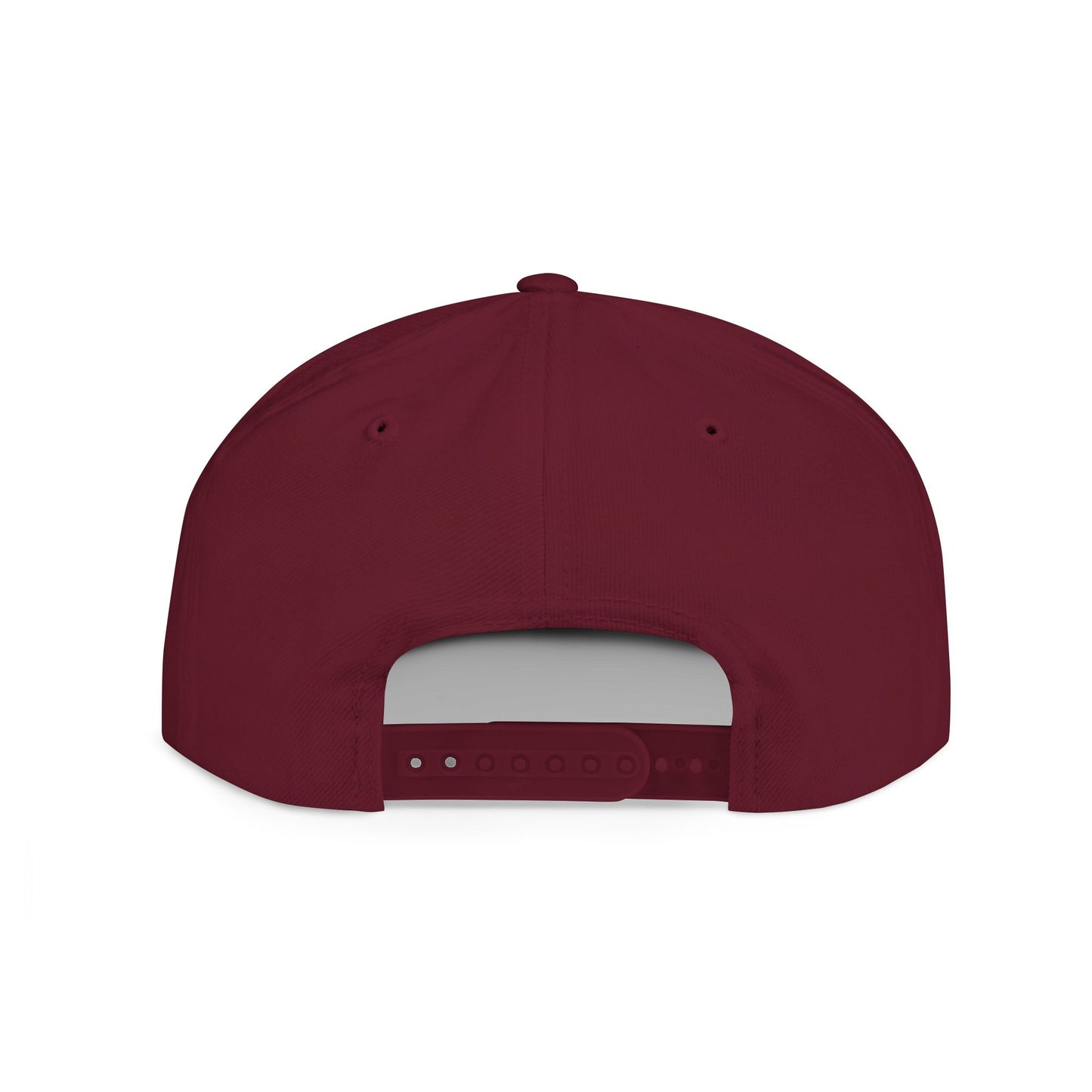 Embroidery Flat Bill Snapback Hat Black Font