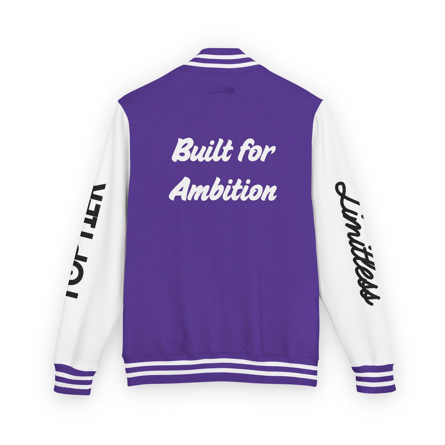 Heavyweight Letterman Jacket White Font