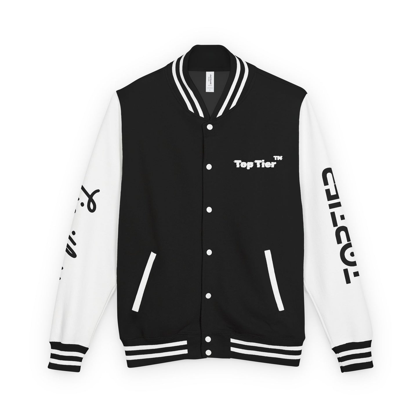 Heavyweight Letterman Jacket White Font