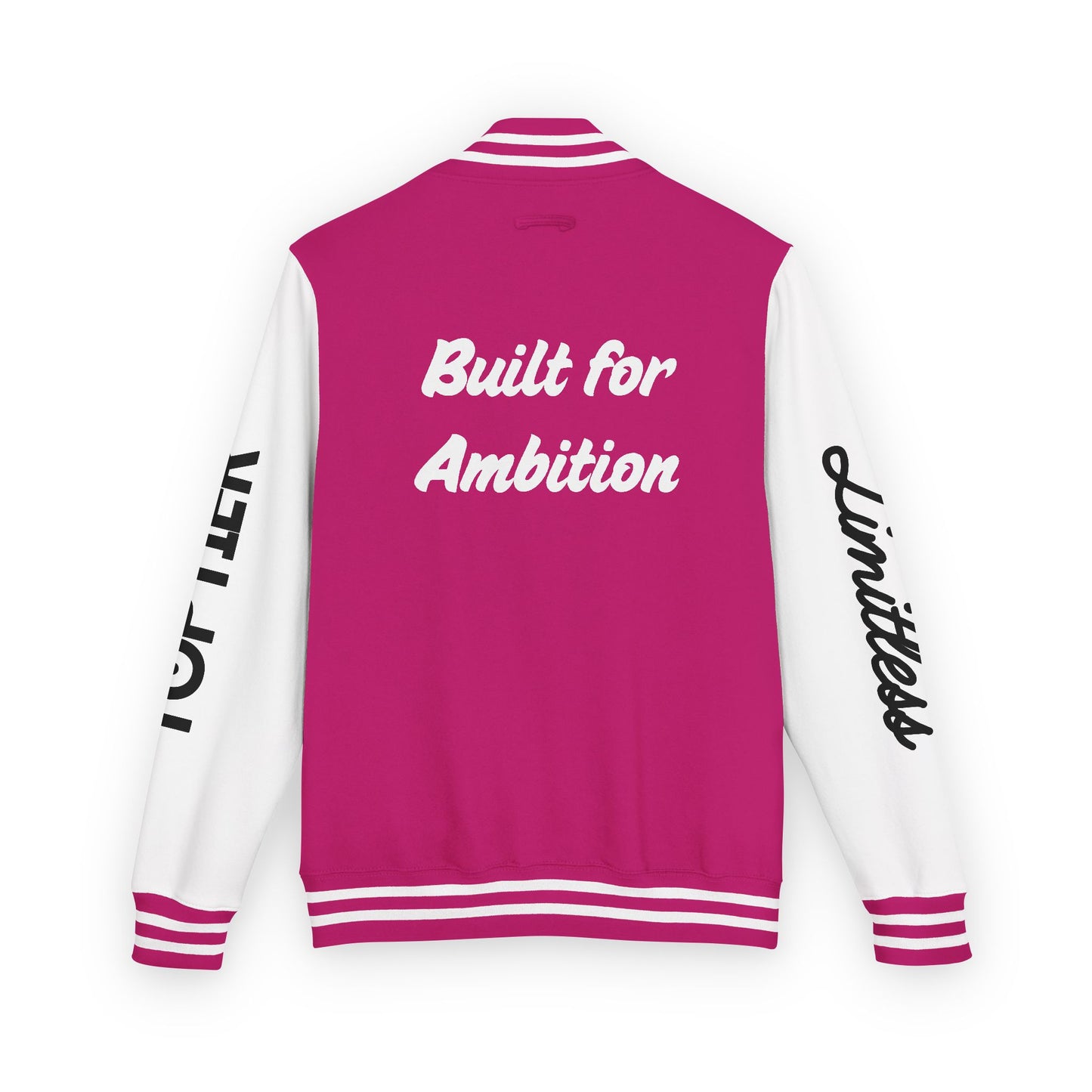 Heavyweight Letterman Jacket White Font