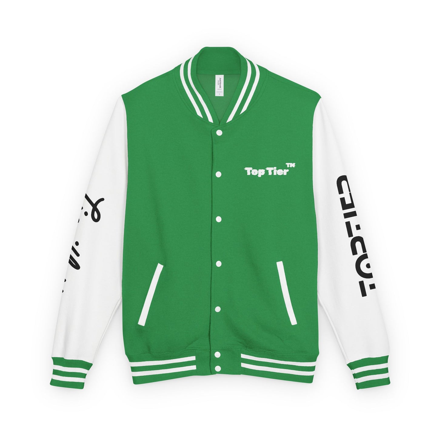 Heavyweight Letterman Jacket White Font