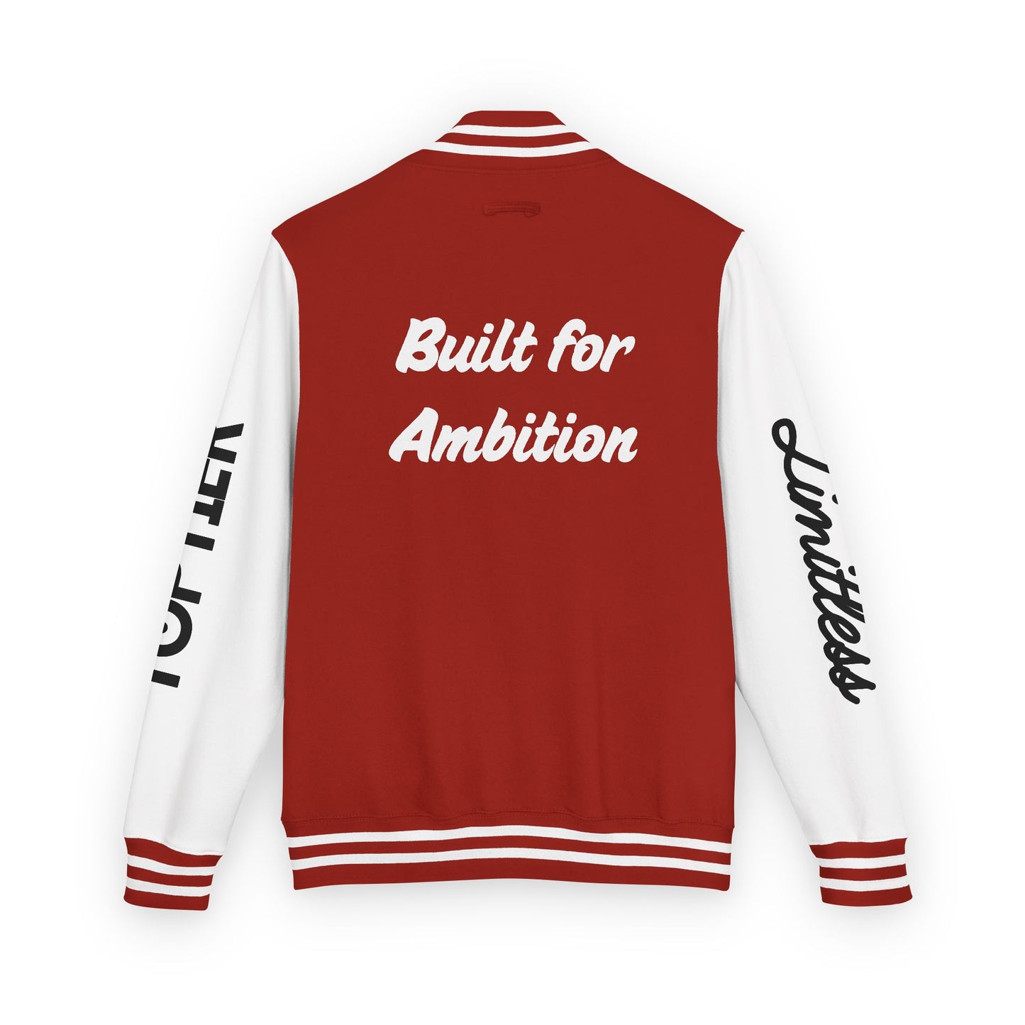 Heavyweight Letterman Jacket White Font