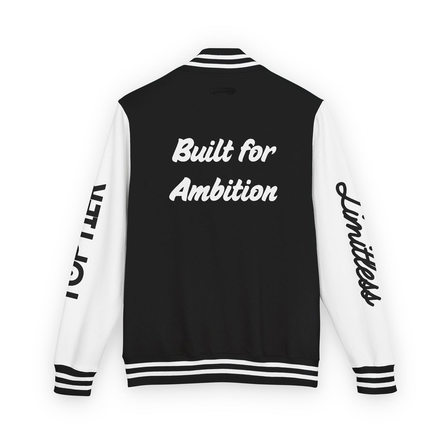 Heavyweight Letterman Jacket White Font