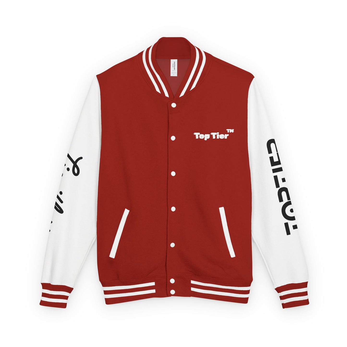Heavyweight Letterman Jacket White Font