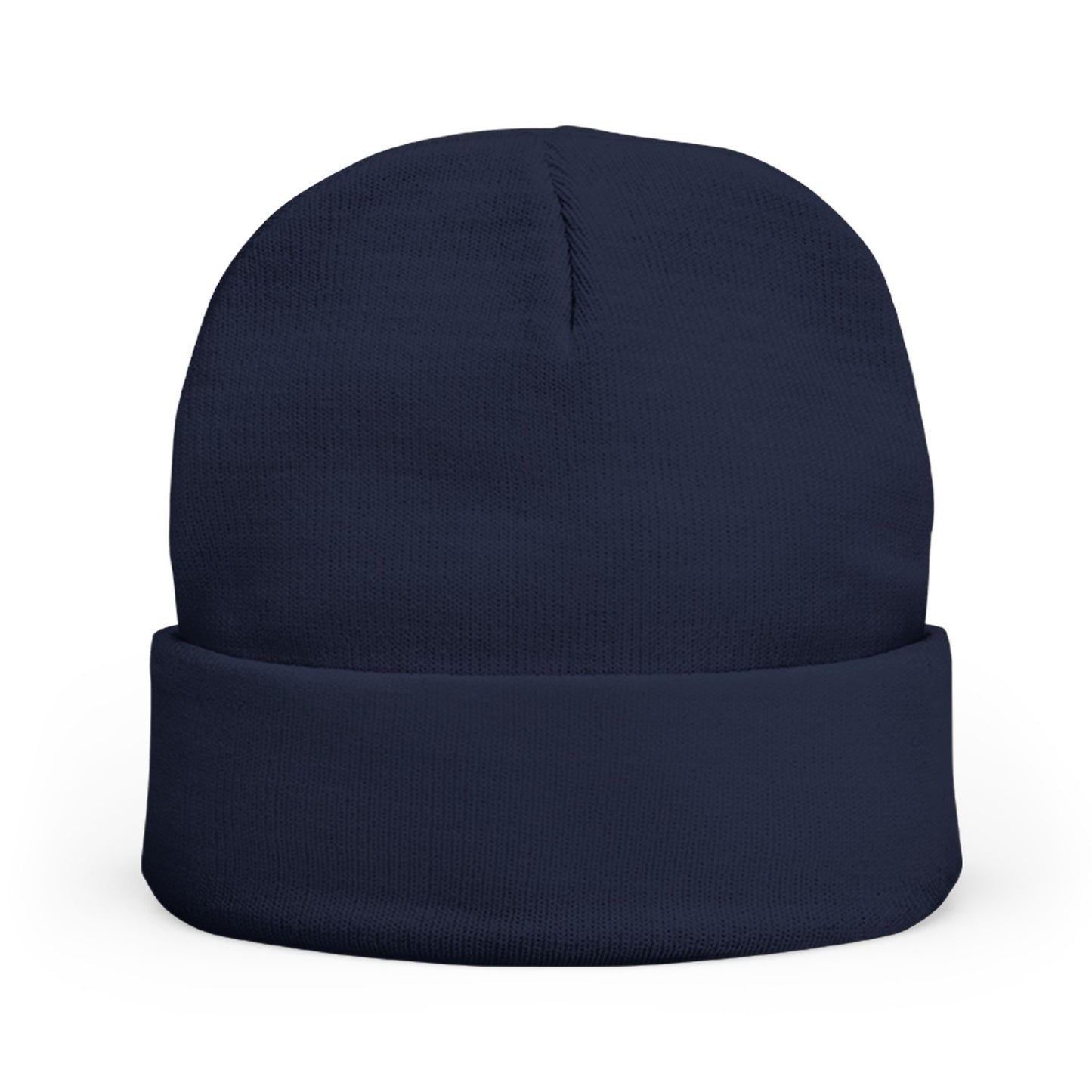Black Embroidered Knit Beanie