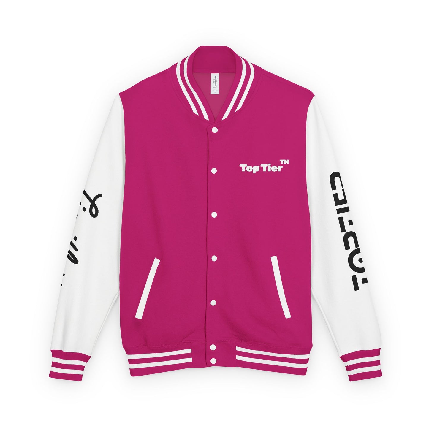 Heavyweight Letterman Jacket White Font