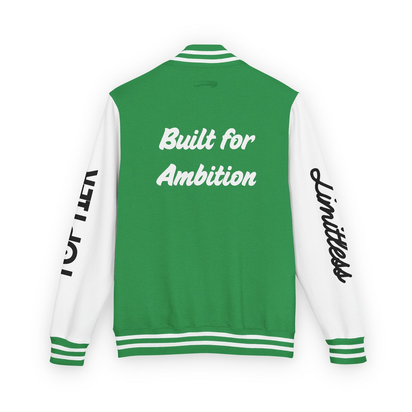Heavyweight Letterman Jacket White Font