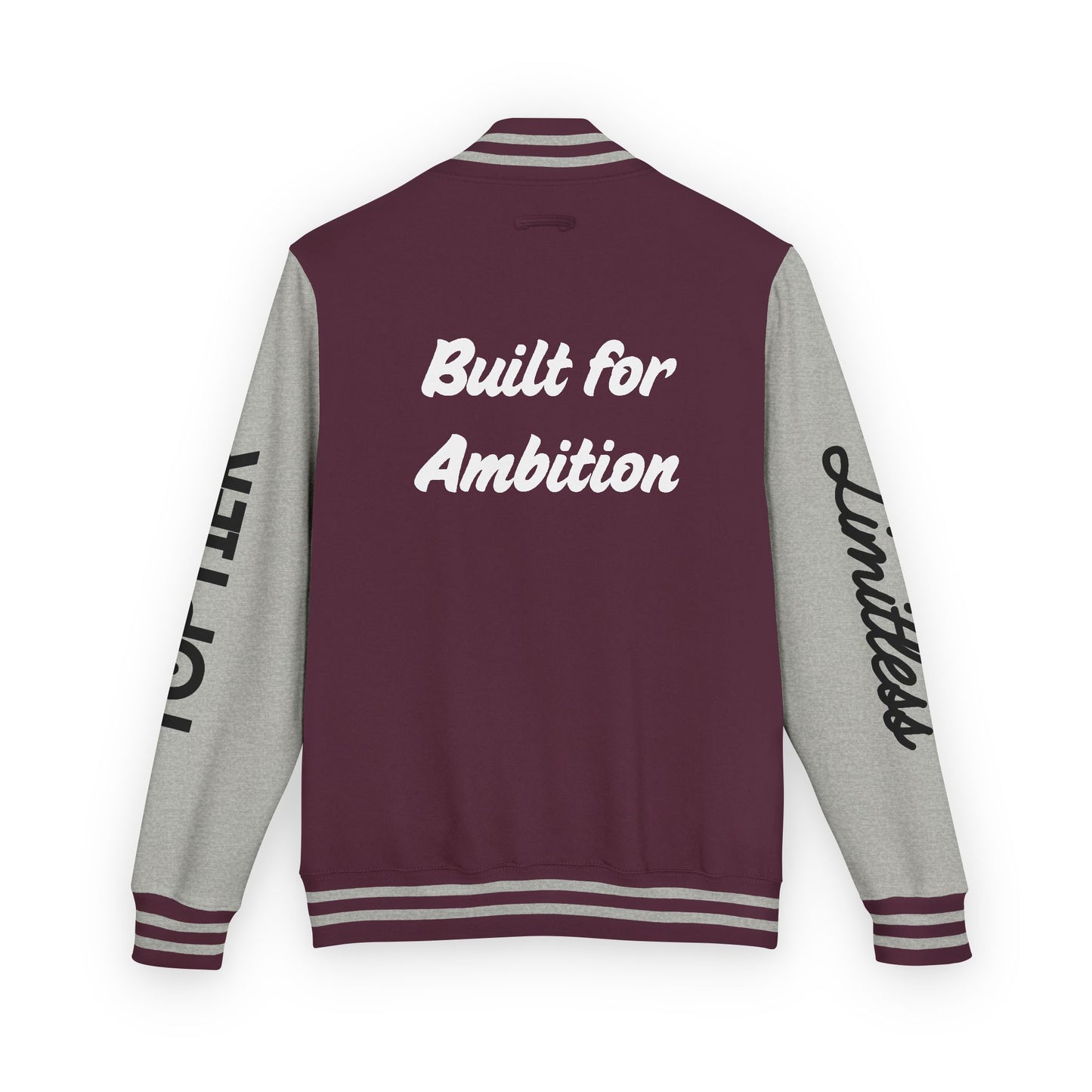 Heavyweight Letterman Jacket White Font
