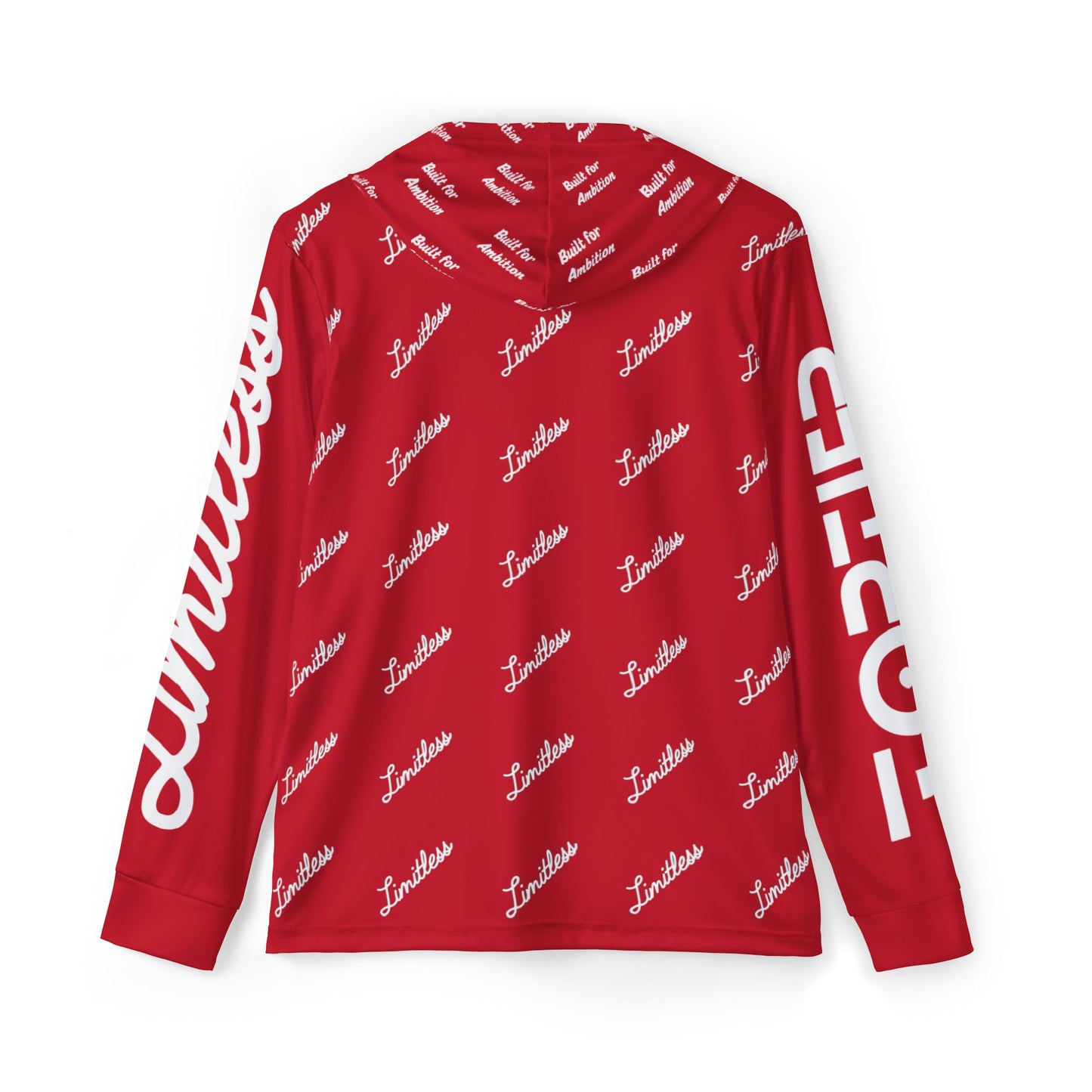 Dark Red AOP Limitless Sports Warmup Hoodie