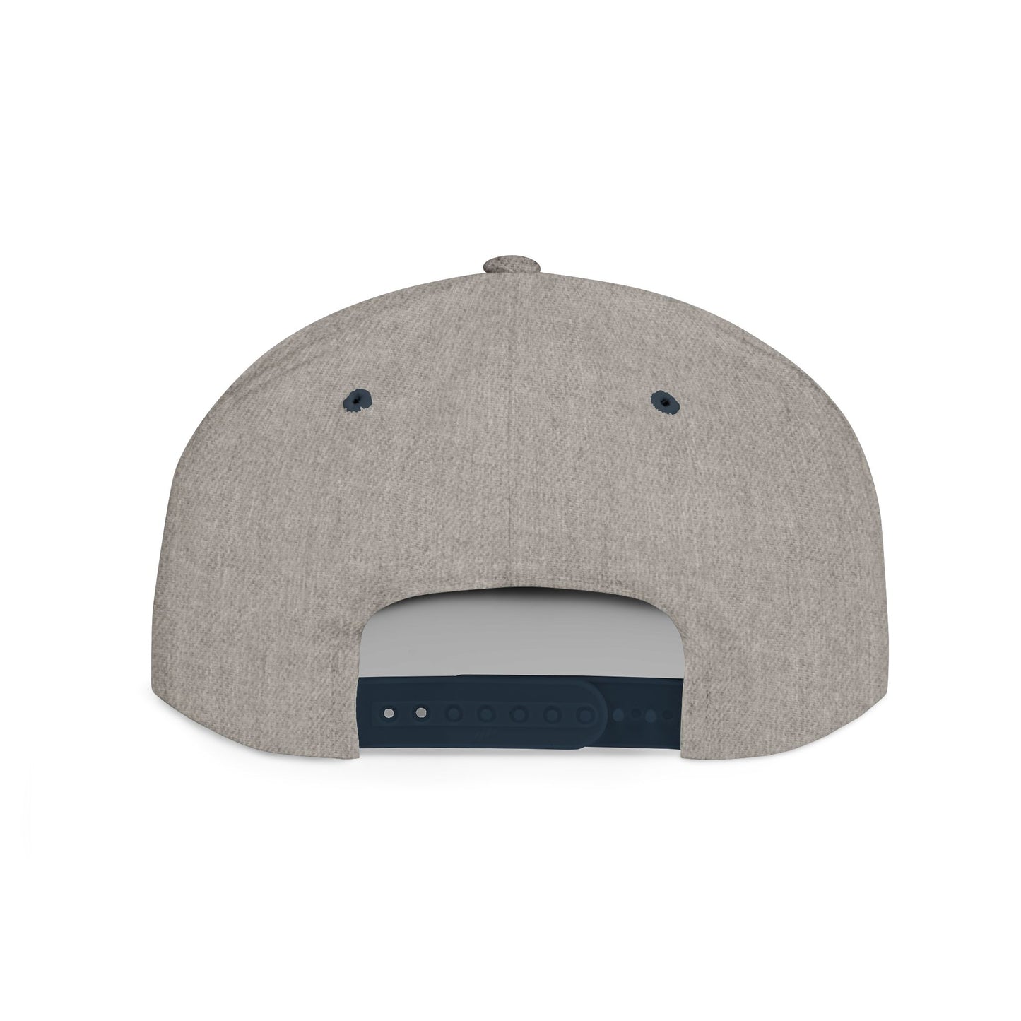 Embroidery Flat Bill Snapback Hat Black Font