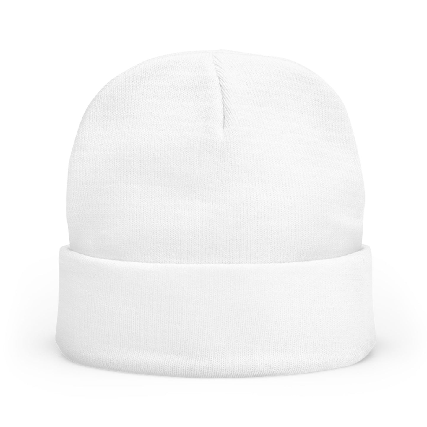 Black Embroidered Knit Beanie