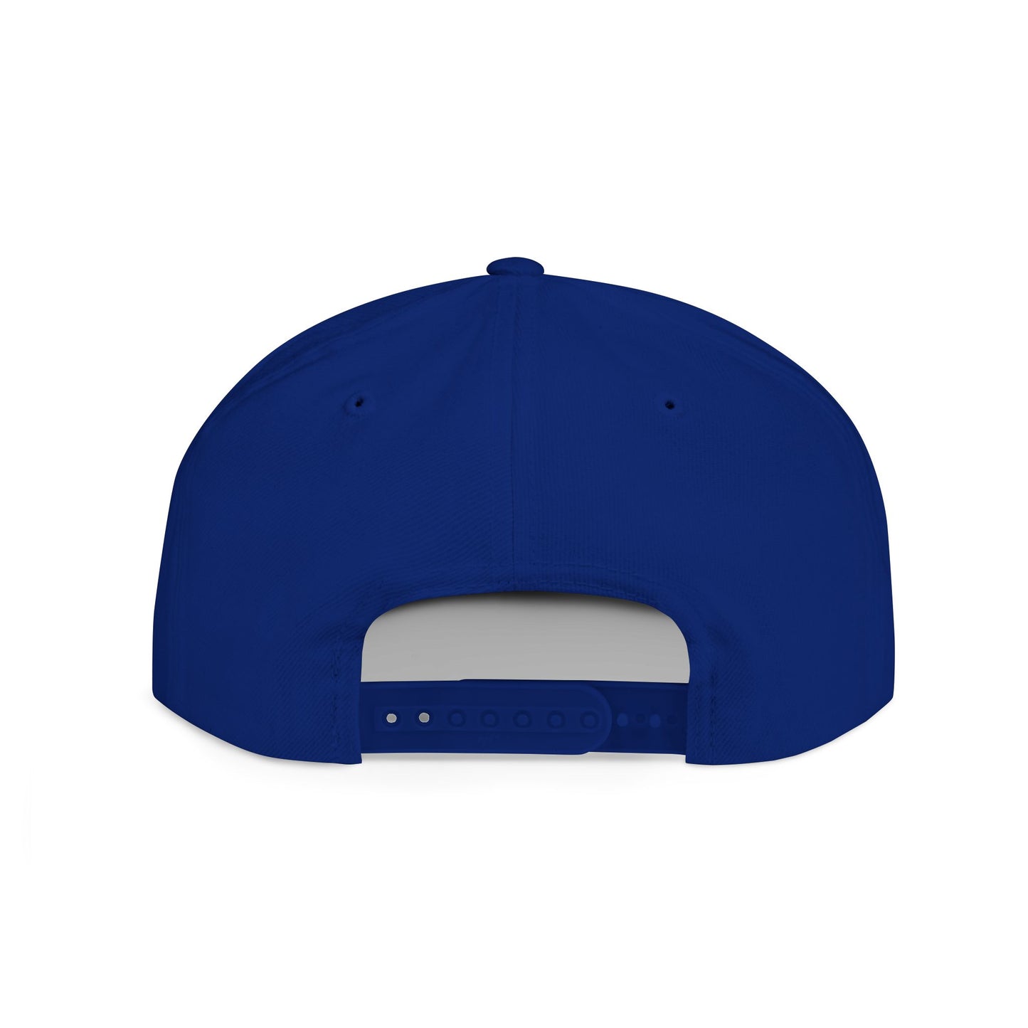 Embroidery Flat Bill Snapback Hat Black Font