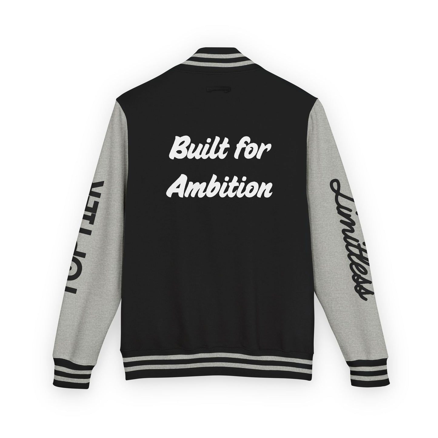Heavyweight Letterman Jacket White Font