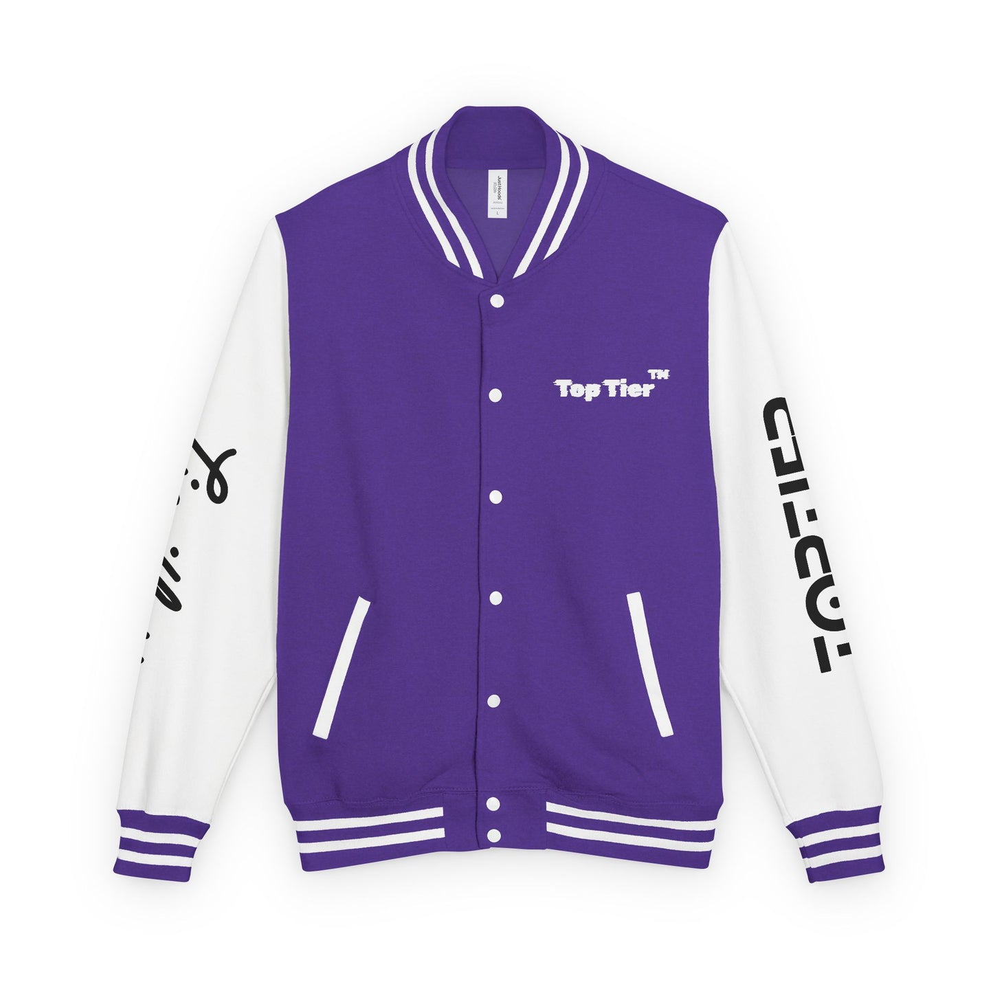 Heavyweight Letterman Jacket White Font