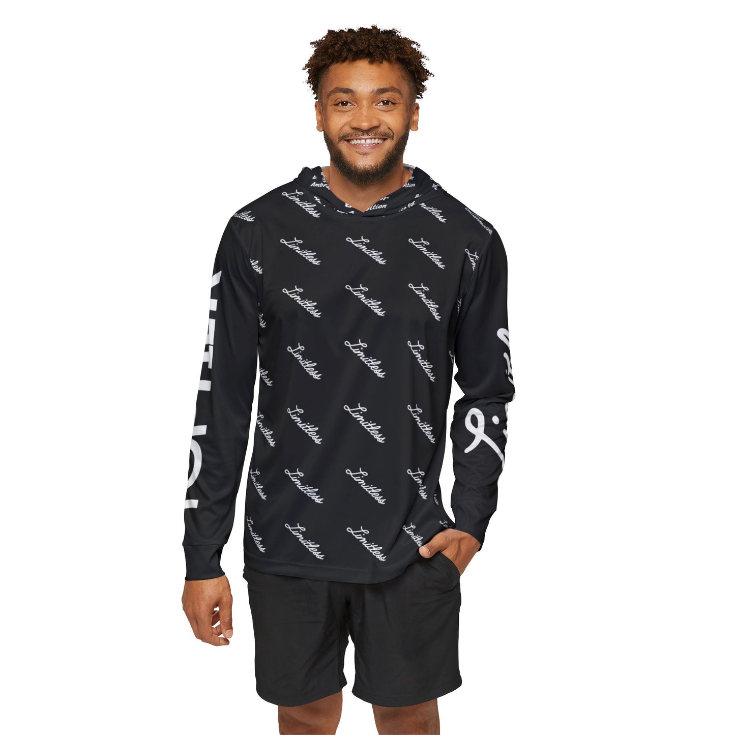 Black AOP Limitless Sports Warmup Hoodie