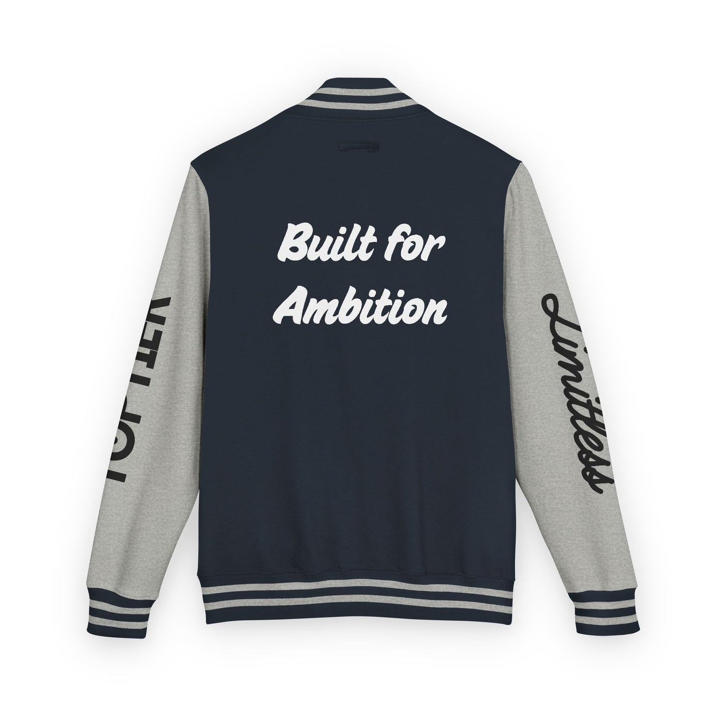 Heavyweight Letterman Jacket White Font