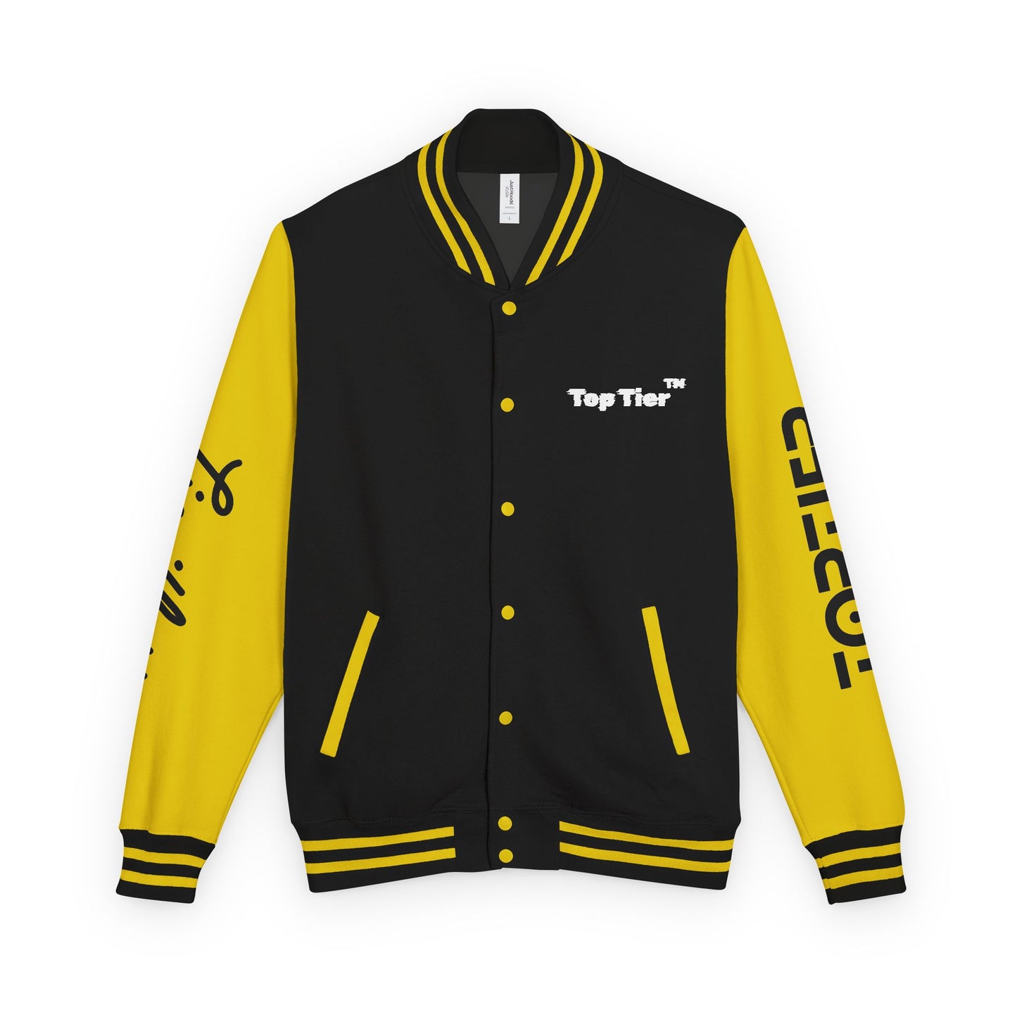 Heavyweight Letterman Jacket White Font