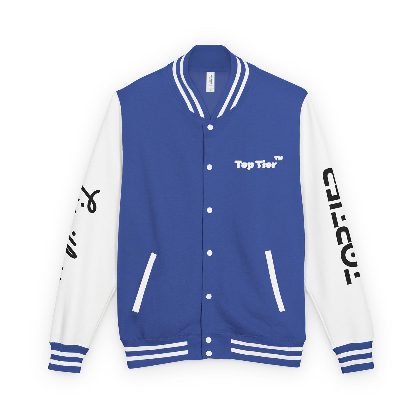Heavyweight Letterman Jacket White Font