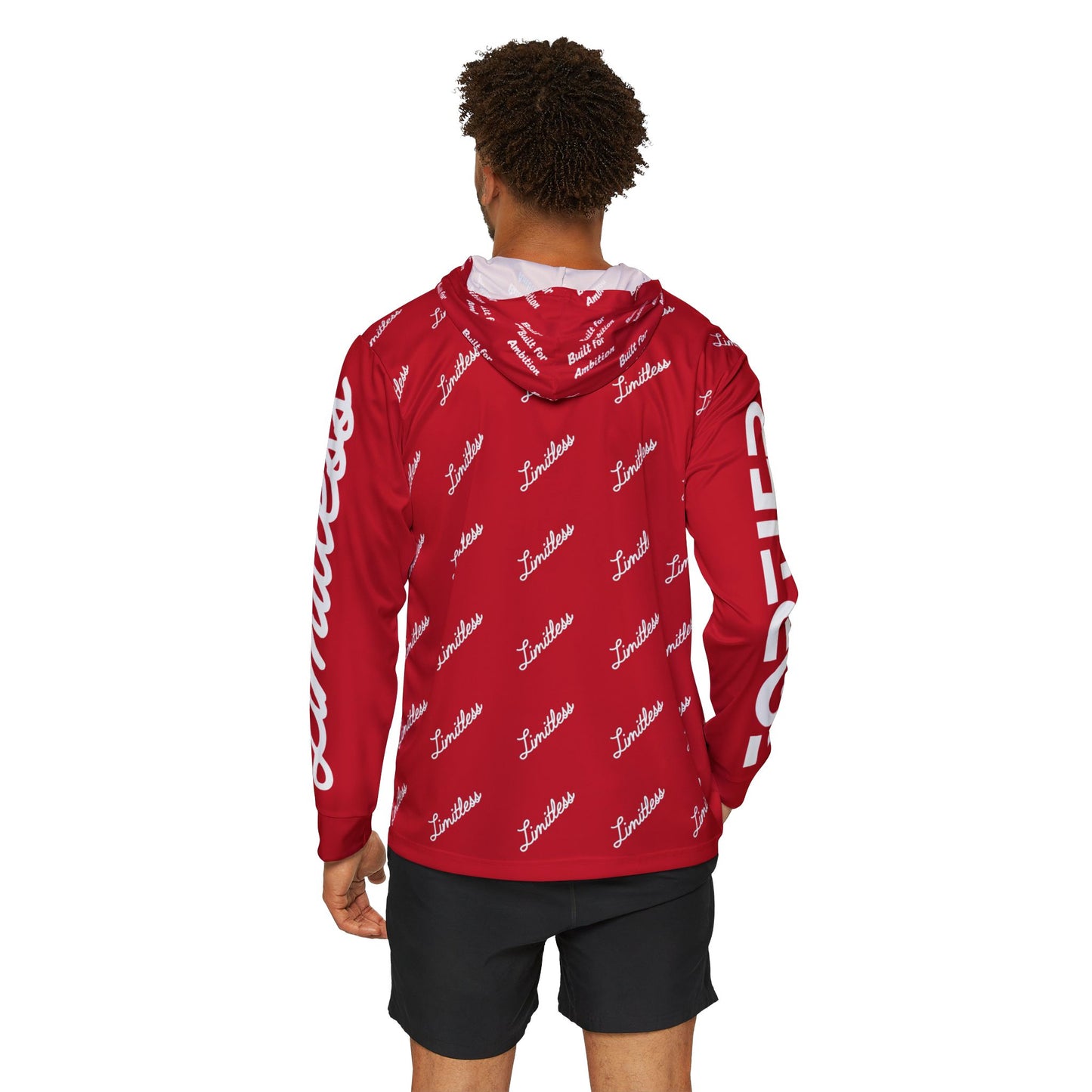 Dark Red AOP Limitless Sports Warmup Hoodie