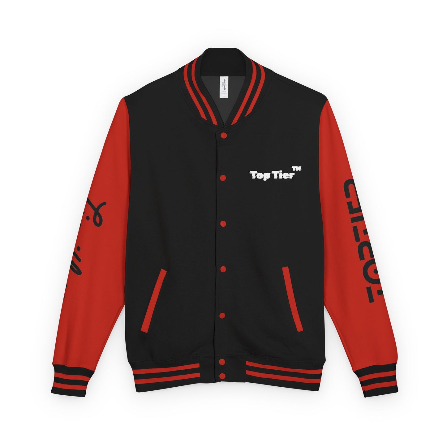 Heavyweight Letterman Jacket White Font