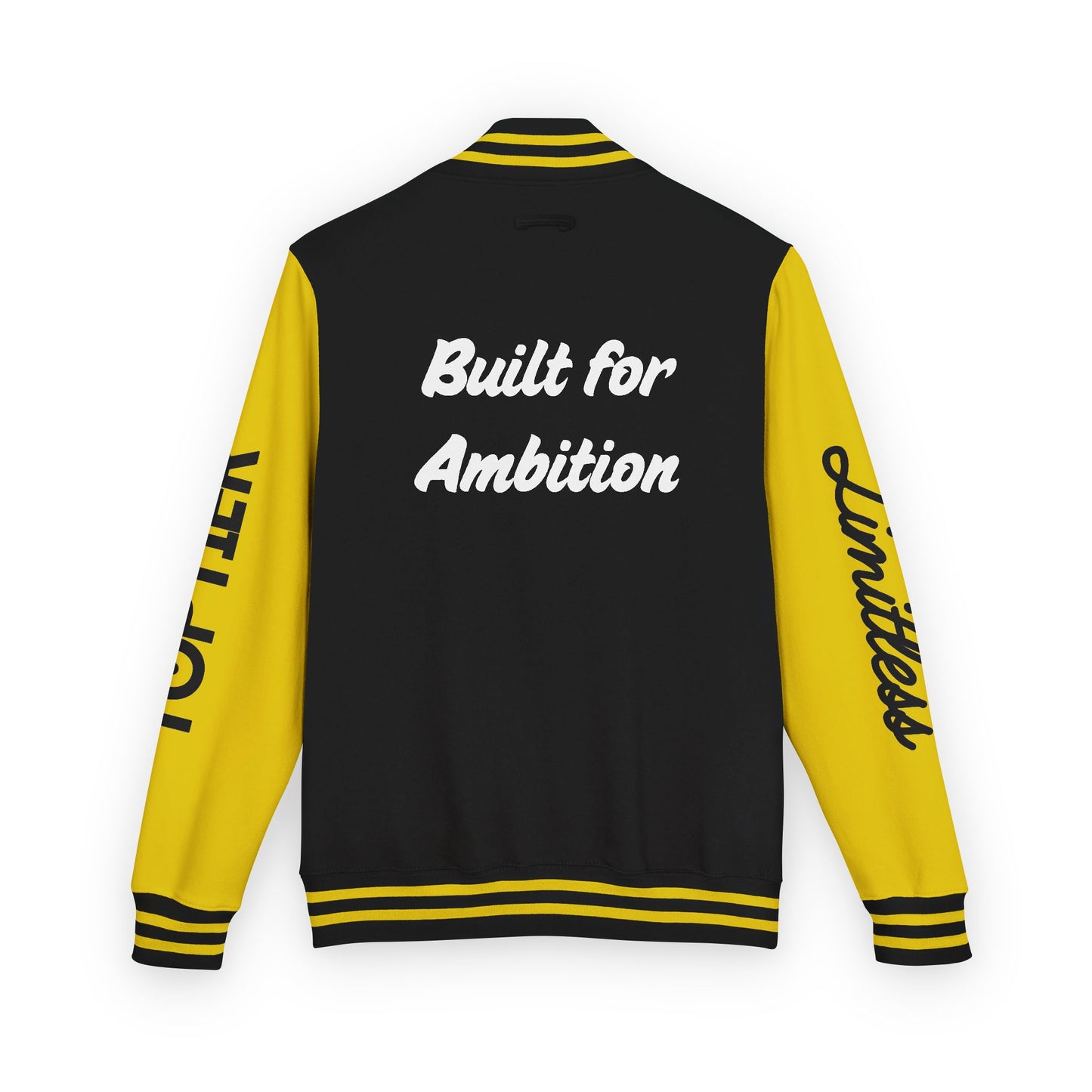 Heavyweight Letterman Jacket White Font