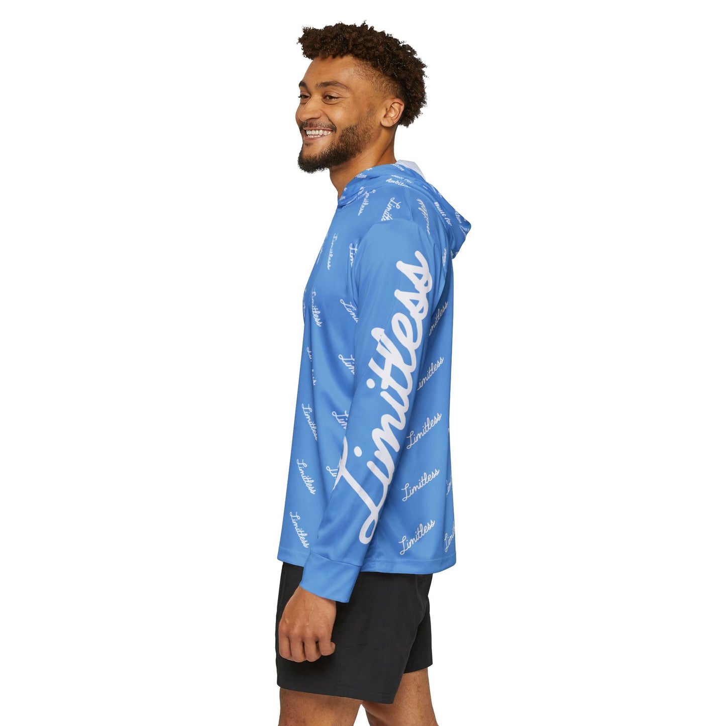 Light Blue AOP Limitless Sports Warmup Hoodie