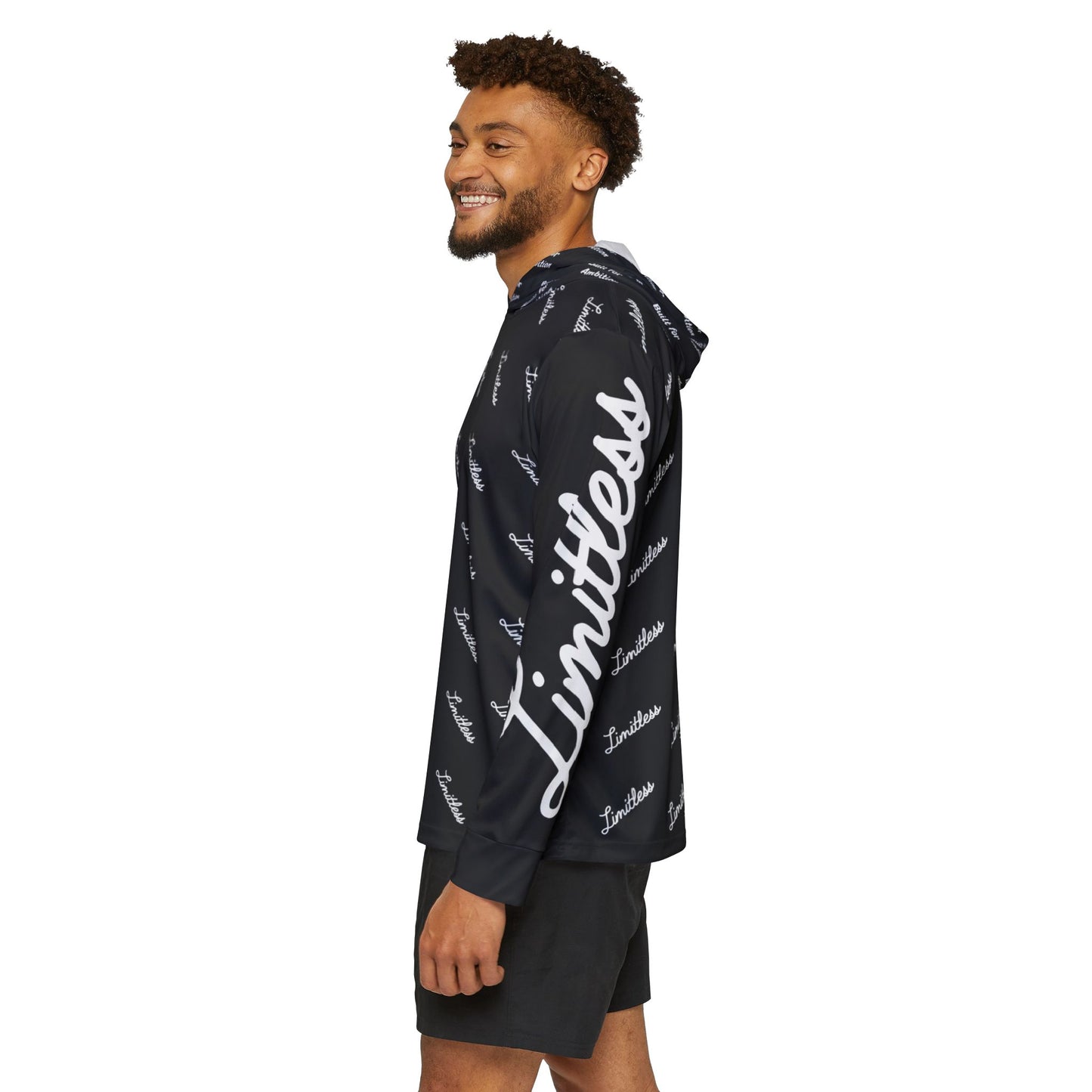 Black AOP Limitless Sports Warmup Hoodie
