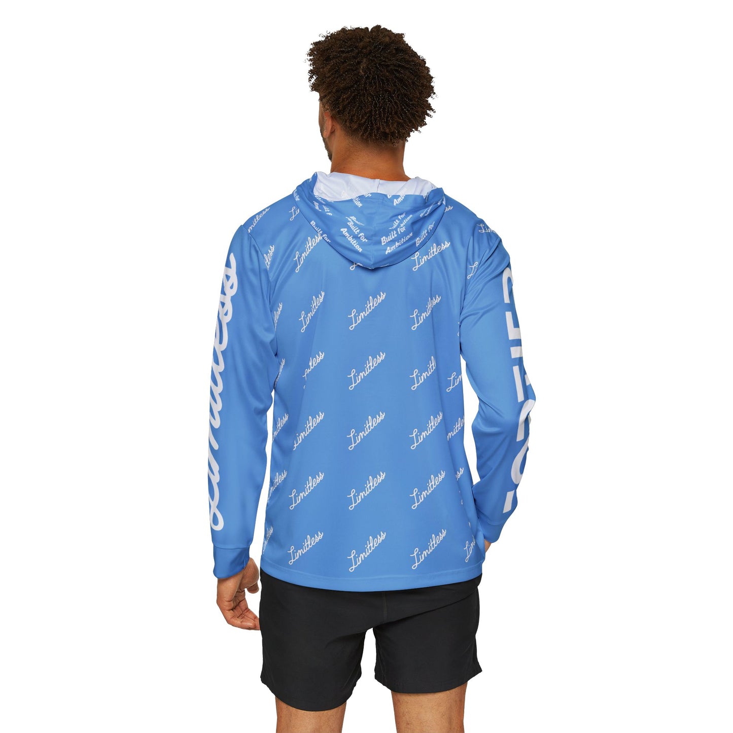 Light Blue AOP Performance Hoodie - Top Tier Apparel