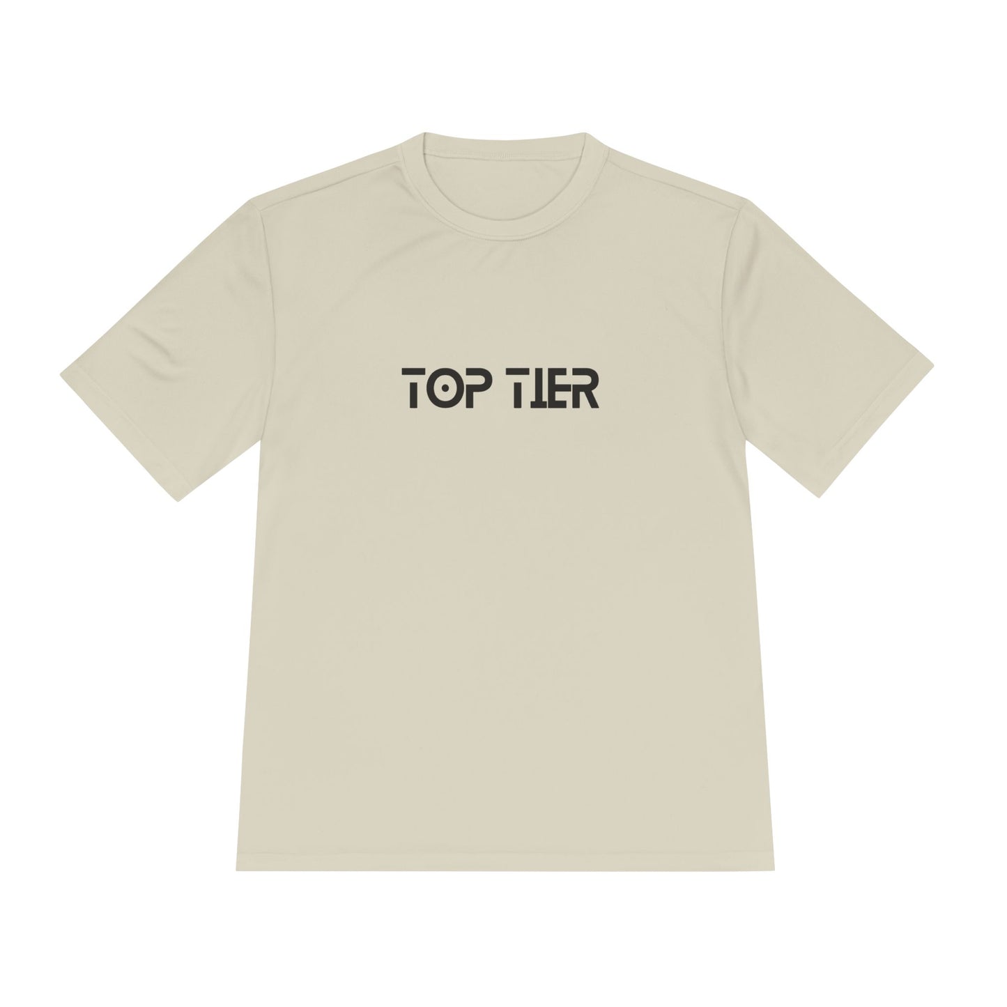 Printify Top Tier Performance Tee, a stylish men's T-shirt in black with a comfortable fit and sleek design.