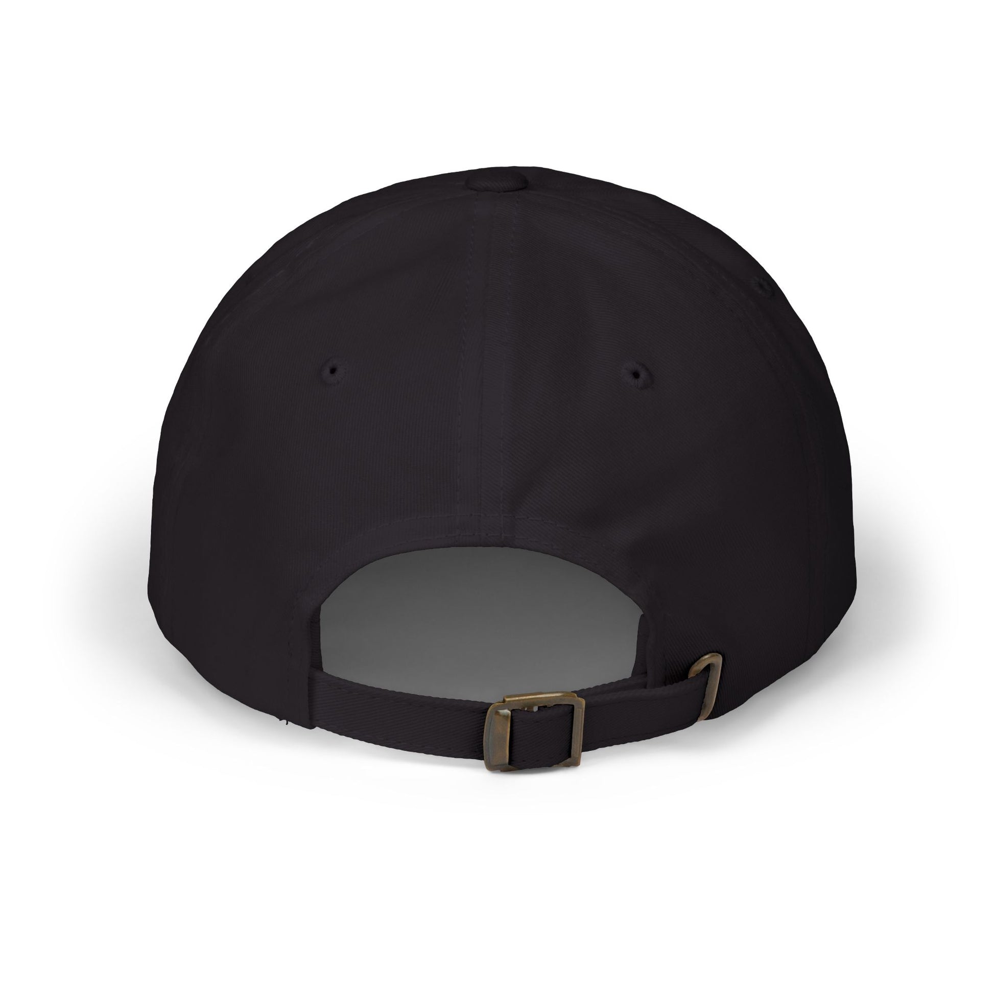 Printify Built for Ambition dad cap, a stylish black hat with embroidered slogan, casual accessory for everyday wear.