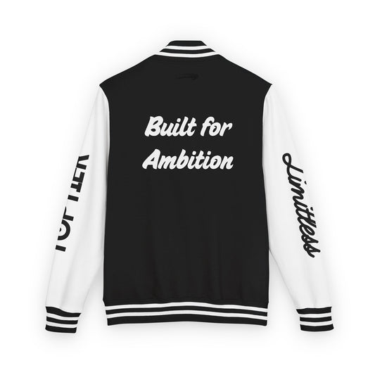 Heavyweight Letterman Jacket White Font