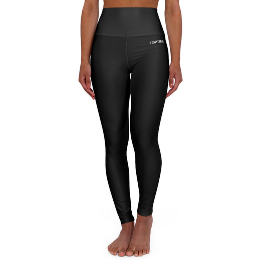 Top Tier High-Waist Black Yoga Leggings - Top Tier Apparel