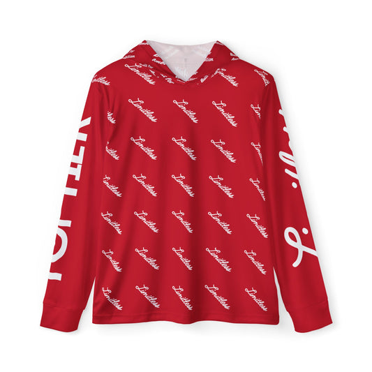 Dark Red AOP Limitless Sports Warmup Hoodie