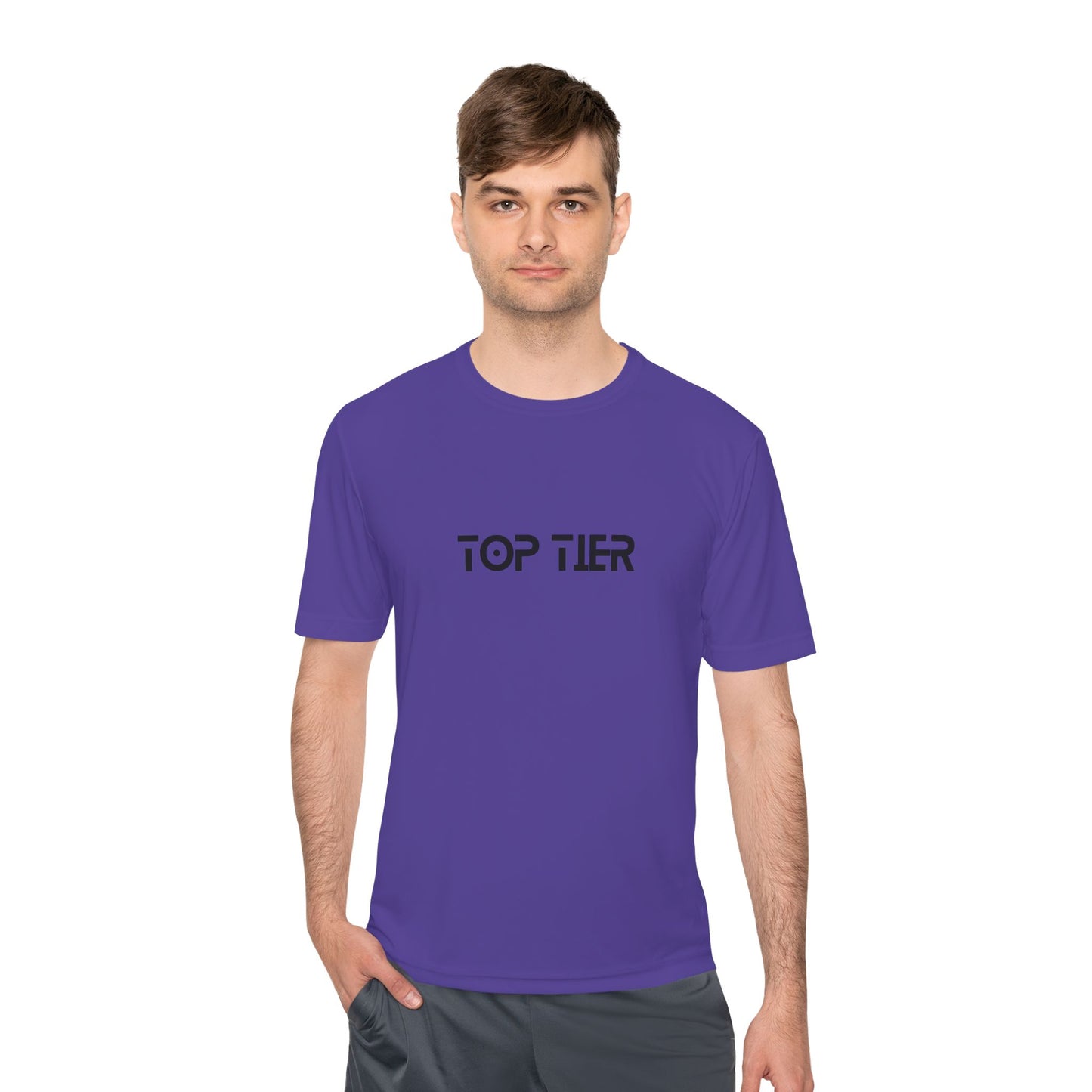 Printify Top Tier Performance T-Shirt featuring a comfortable fit and stylish design, shown in a high-quality image.