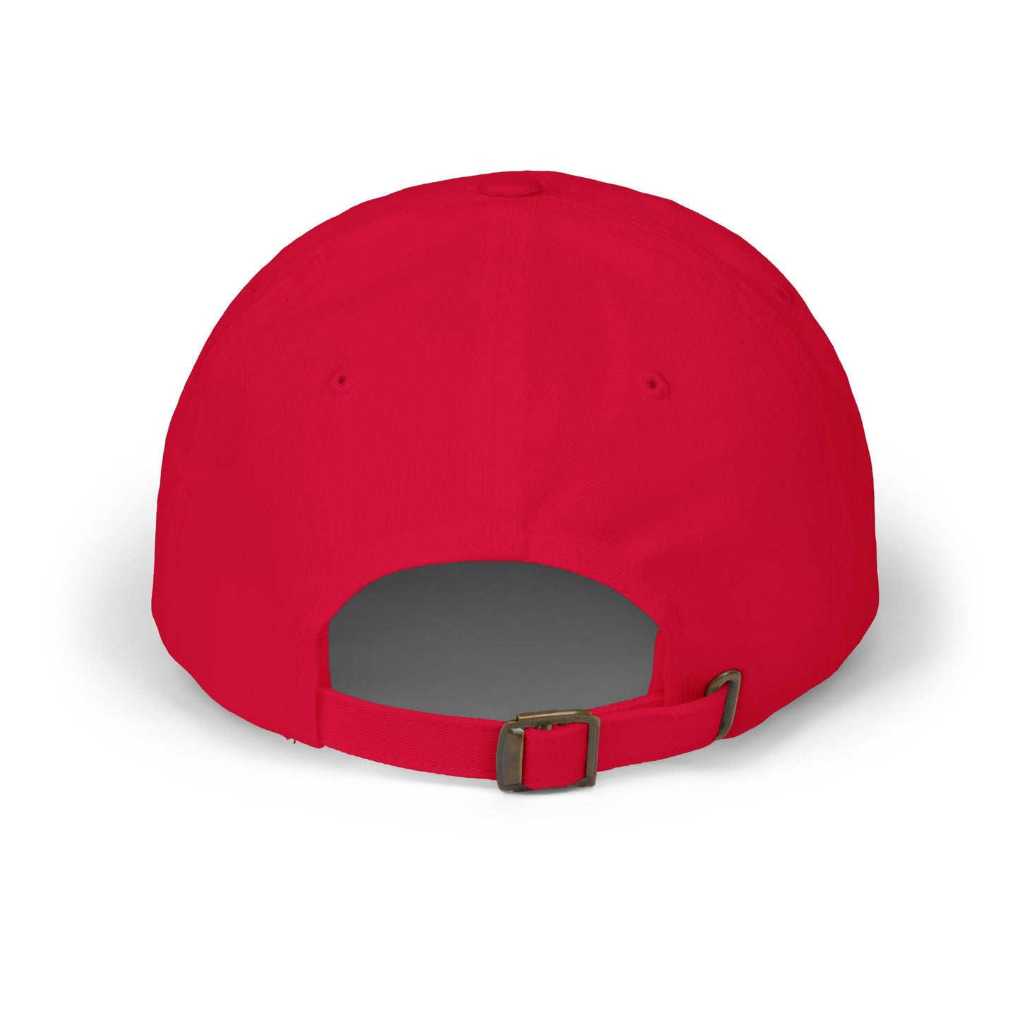 Blue "Built for Ambition" dad cap by Printify featuring adjustable strap and curved brim, casual hat for everyday wear.