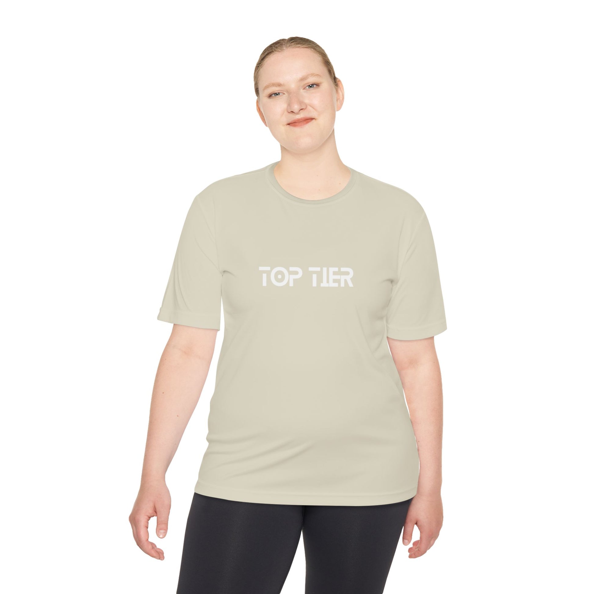 Printify Top Tier Performance T-Shirt, lightweight athletic tee with printed design, shown on a plain background.