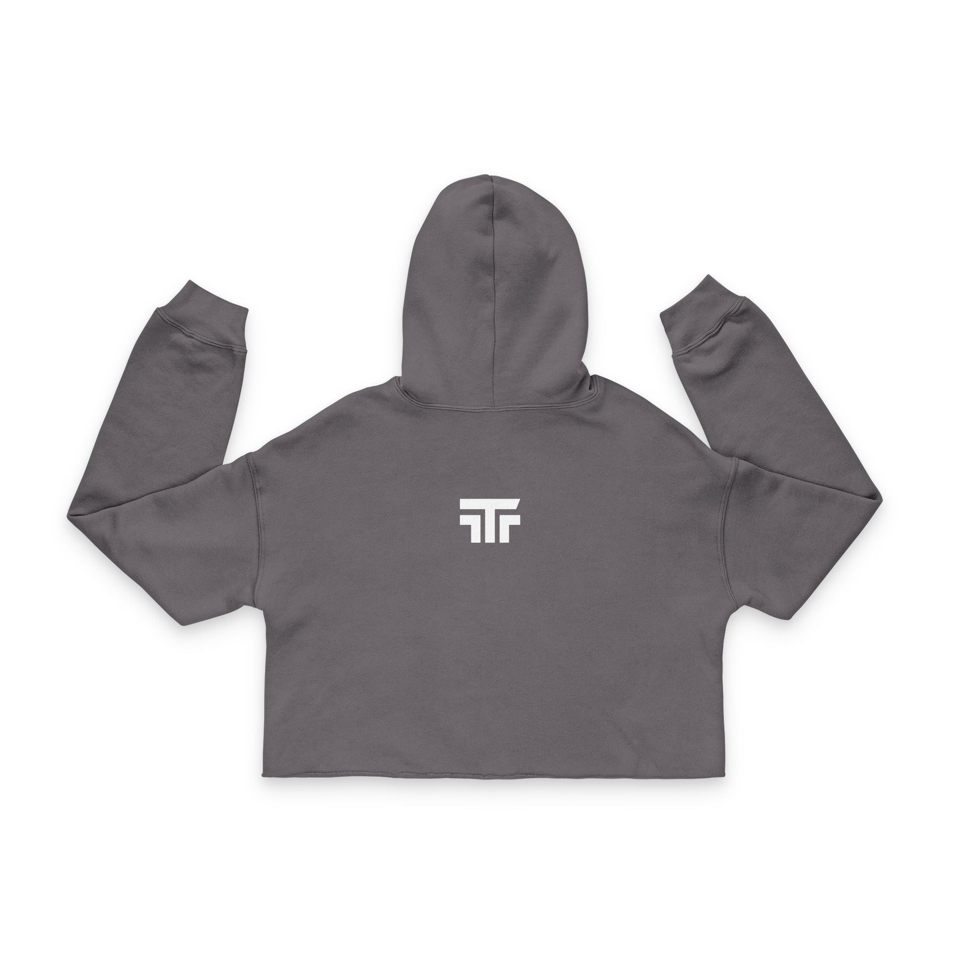 Printify Crop Top Hoodie Gymrat, lightweight hoodie with cropped design and gym-inspired print, perfect for casual workouts