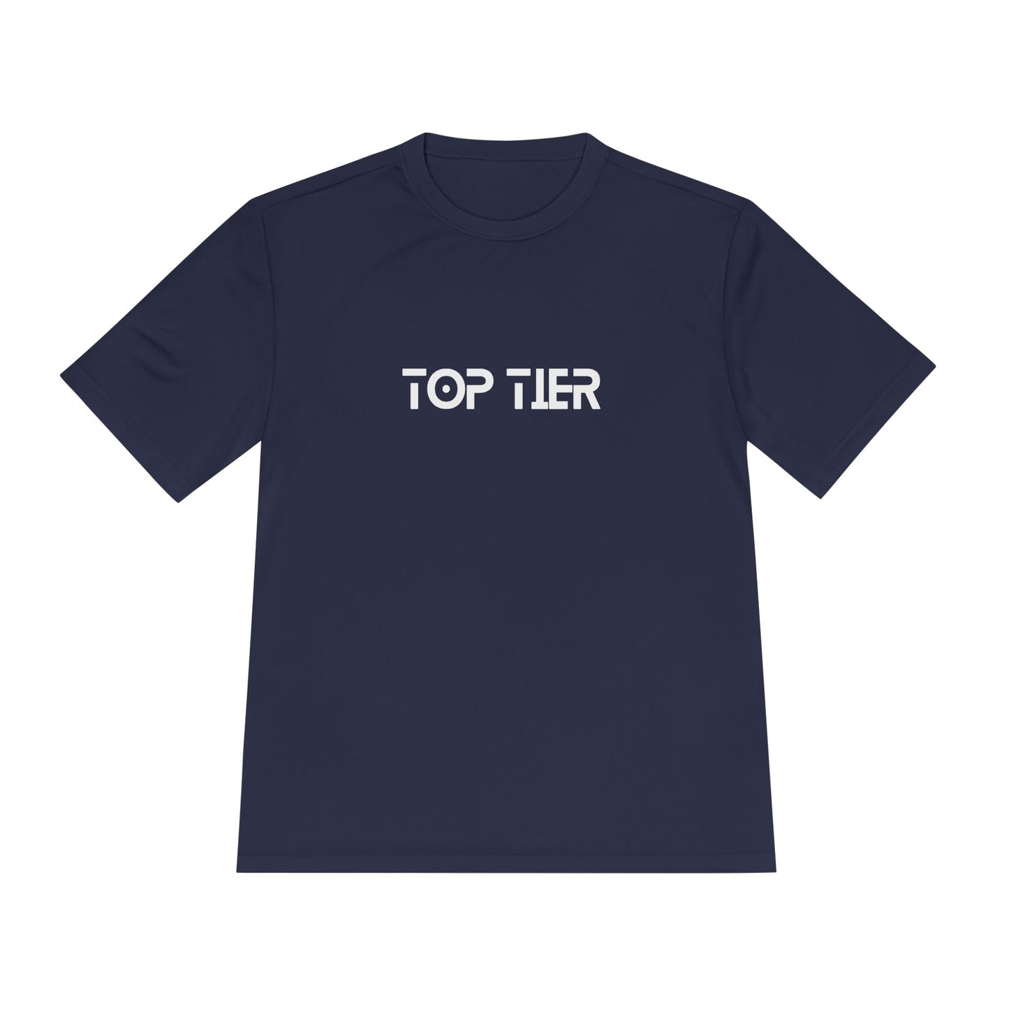 Printify Top Tier Performance T-Shirt in black, showing a close-up of the breathable fabric and athletic fit.