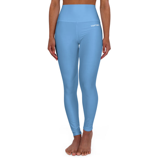 Top Tier High-Waist Light Blue Yoga Leggings - Top Tier Apparel