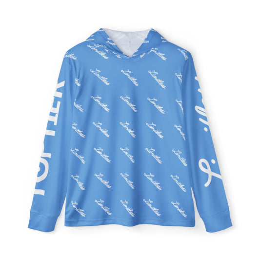 Light Blue AOP Performance Hoodie - Top Tier Apparel