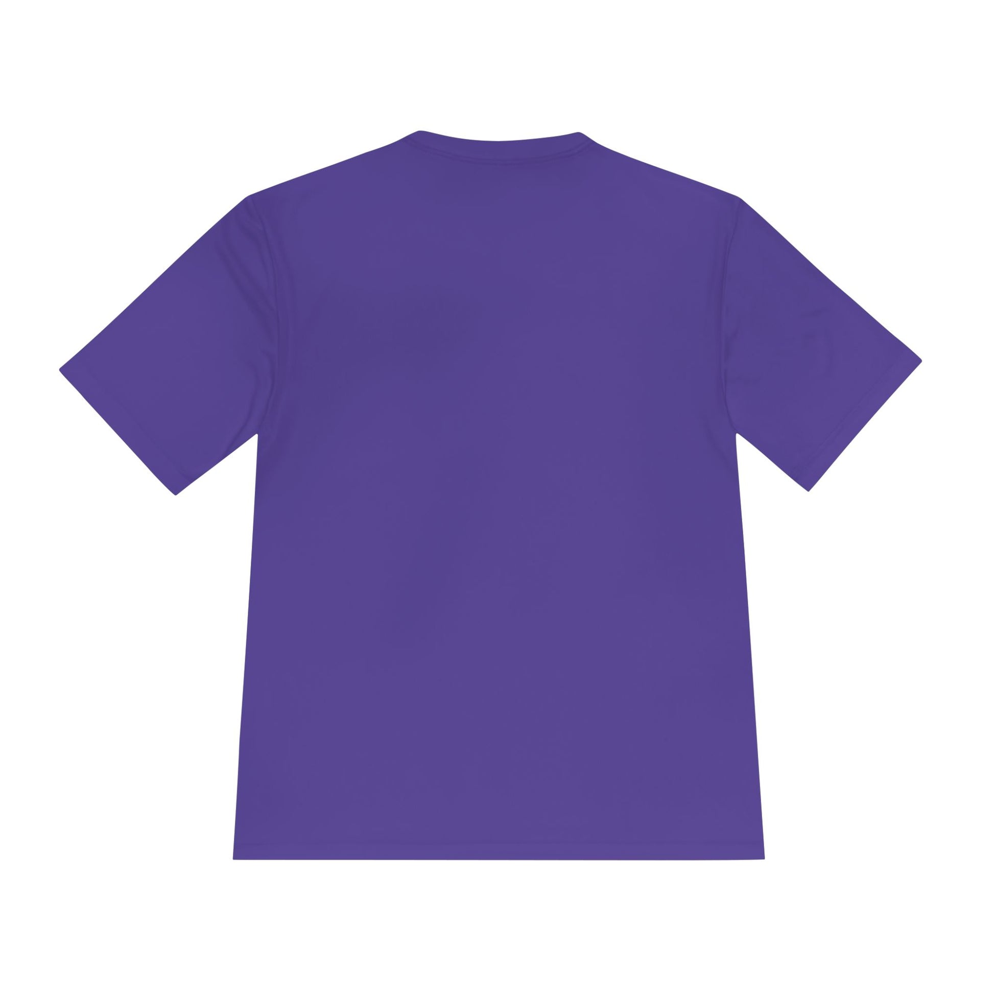Printify Top Tier Performance T-Shirt displayed on a hanger, featuring a classic fit and smooth fabric for athletic comfort.