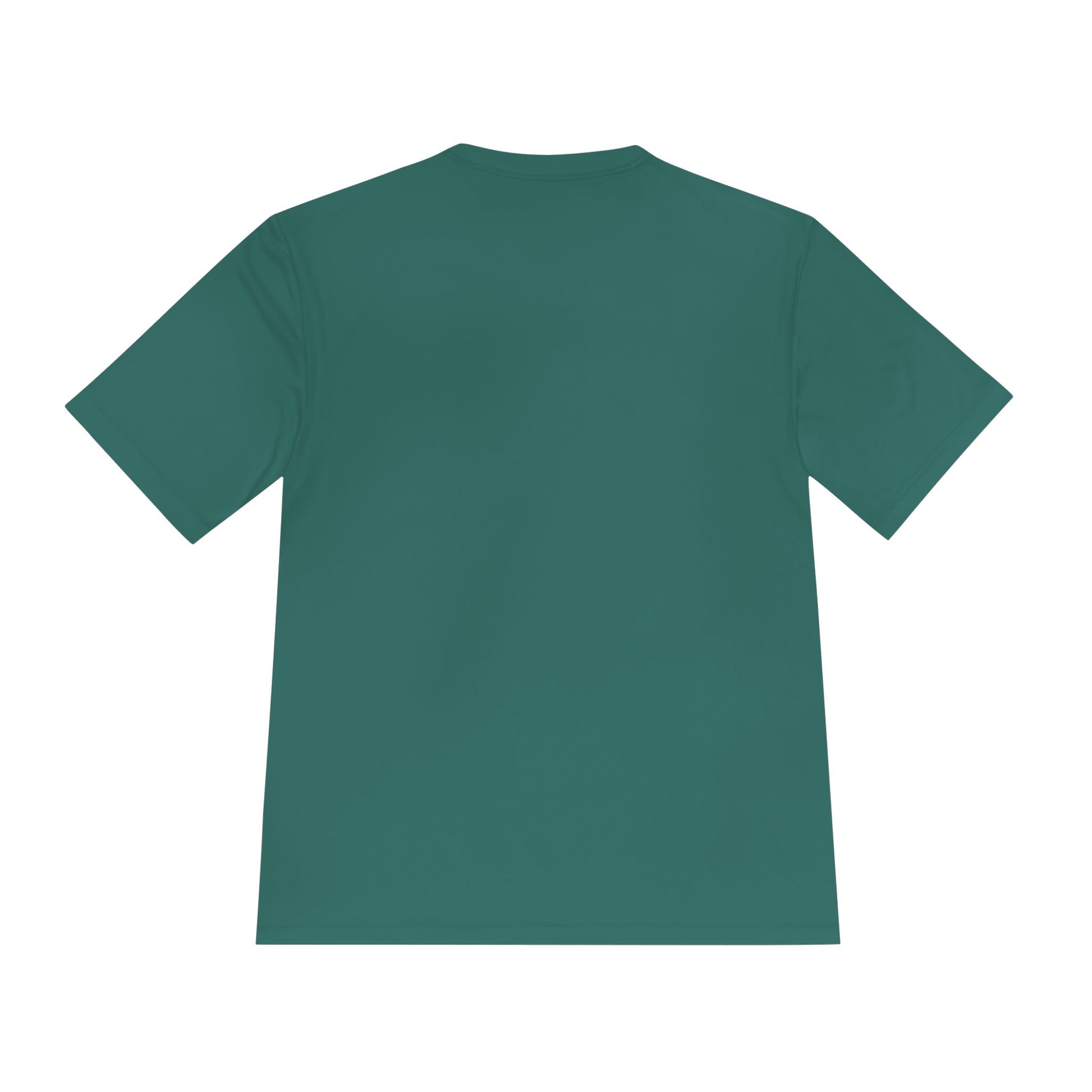 Printify Top Tier Performance Tee, a men's athletic T-shirt in black with logo detail, made from moisture-wicking fabric.