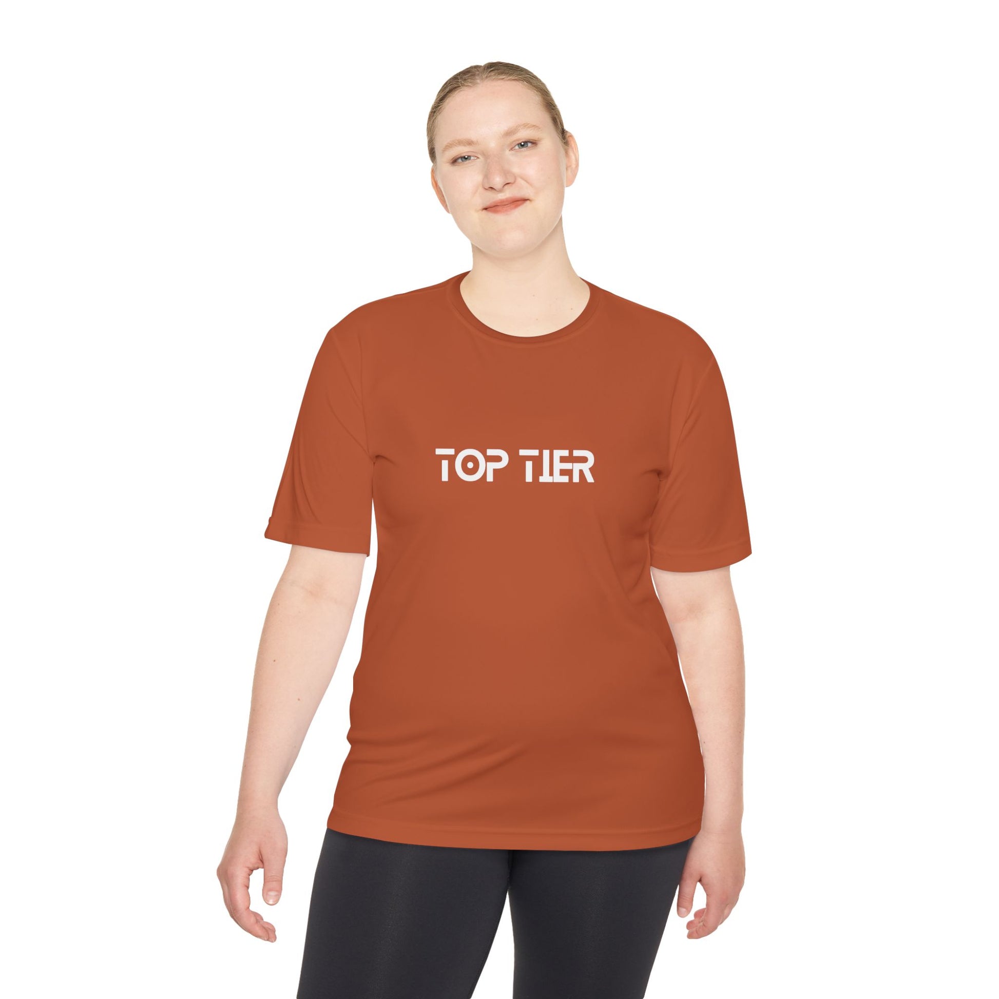 Printify Top Tier Performance T-Shirt, lightweight athletic tee with breathable fabric and sleek design, perfect for active wear.