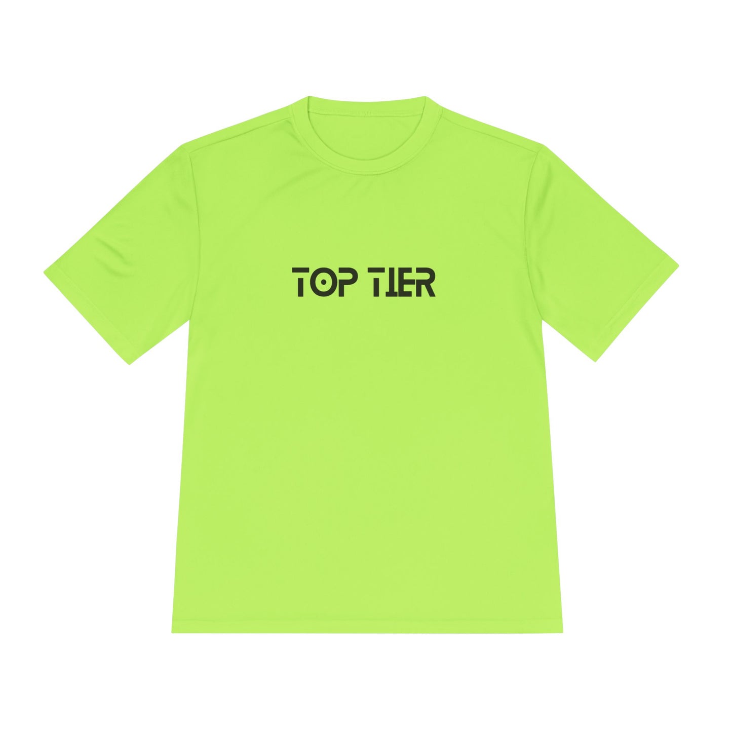 Printify Top Tier Performance Tee, lightweight men's T-shirt with stylish fit and breathable fabric, shown in black.