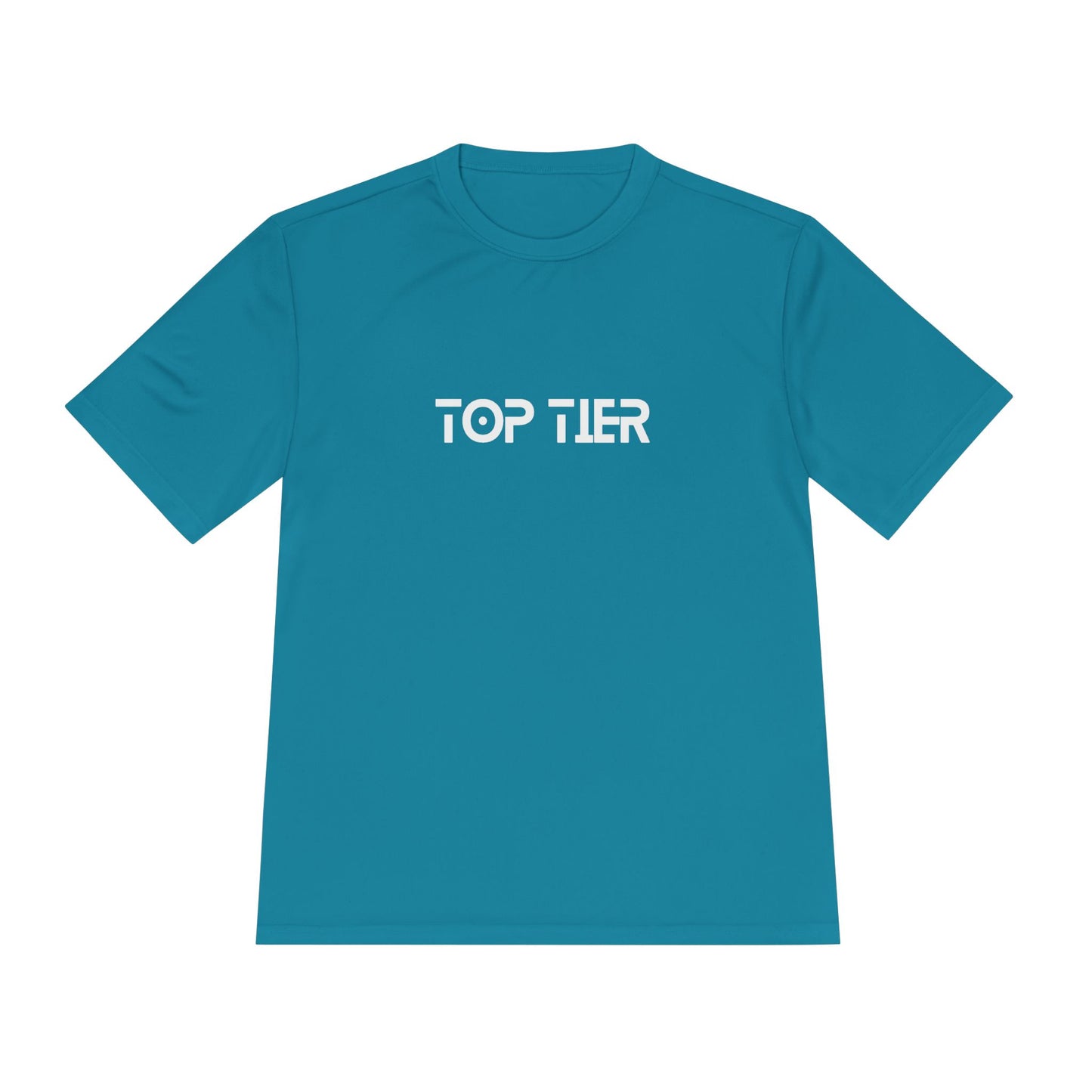 Printify Top Tier Performance Tee, a men's athletic T-shirt in black with a fitted design and moisture-wicking fabric.