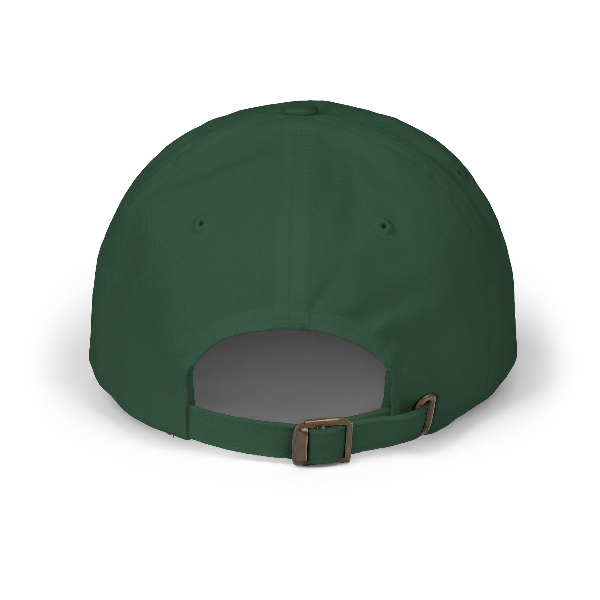Printify Built for Ambition dad hat featuring a curved brim and adjustable strap, in classic design with bold embroidered text.