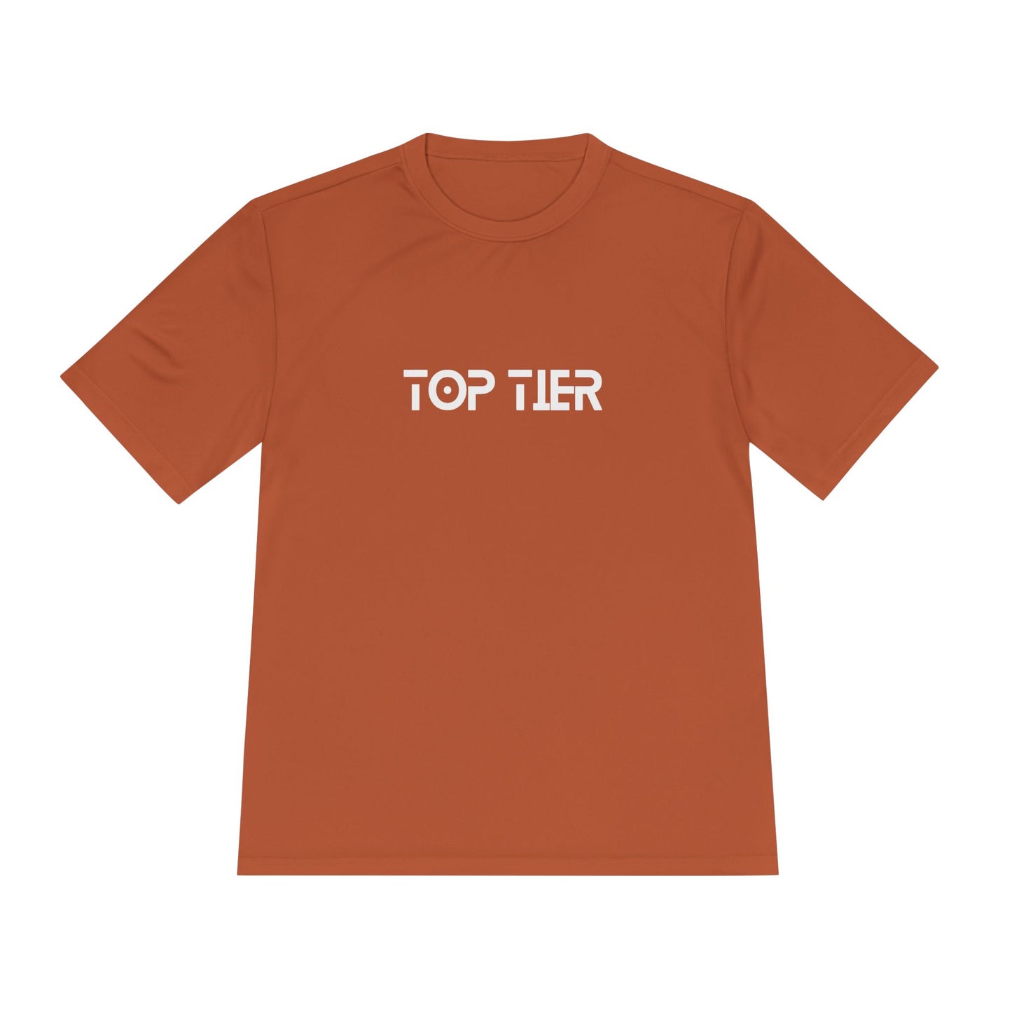 Printify Top Tier Performance Tee, a men's athletic T-shirt with moisture-wicking fabric and a comfortable fit, shown in black.