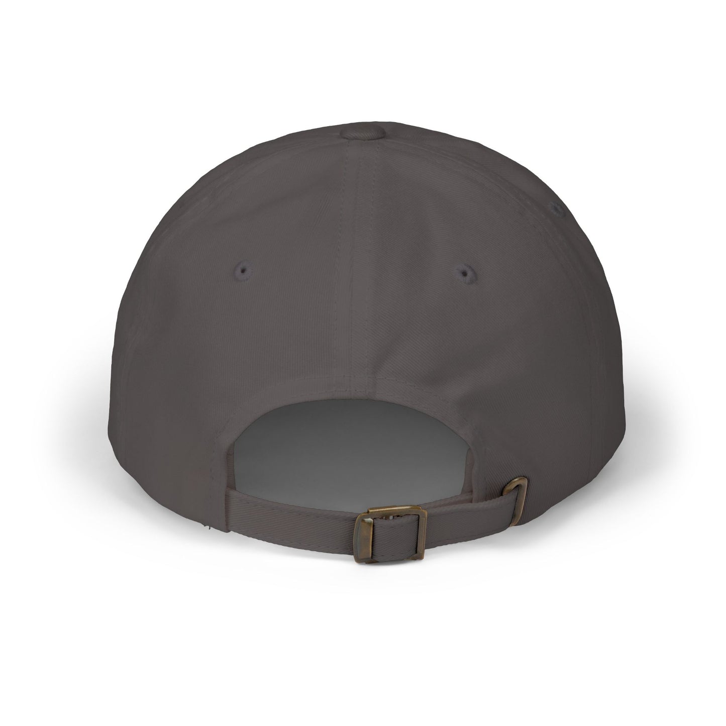 Gray "Built for Ambition" dad cap hat by Printify, featuring a curved brim and adjustable strap.